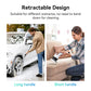 Black and white 9-in-1 Cordless Electric Cleaning Brush with Rechargeable Battery and Extendable Handle, Multi-Function Scrubber for Kitchen, Bathroom, and Home Cleaning