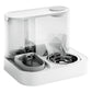 Automatic Pet Feeder and Water Bowl - 2-in-1 Grey Stainless Steel Bowl Cat Feeding Station