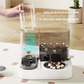 Automatic Pet Feeder and Water Bowl - 2-in-1 Grey Stainless Steel Bowl Cat Feeding Station