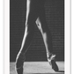 photography print black and white point ballet jazz shoes with brick wall background