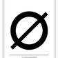 A simple, minimal fashion typography wall art with the black letter ‚àö√≤ on white background, meaning island in Danish. 