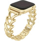 Metal Bracelet Compatible for Apple Watch Band 38Mm 40Mm 41Mm 42Mm 44Mm 45Mm 46Mm 49Mm, Dressy Bangle Chain Watch Strap for Iwatch Series 10/9/8/7/6/5/4/3/2/1/Se/Ultra
