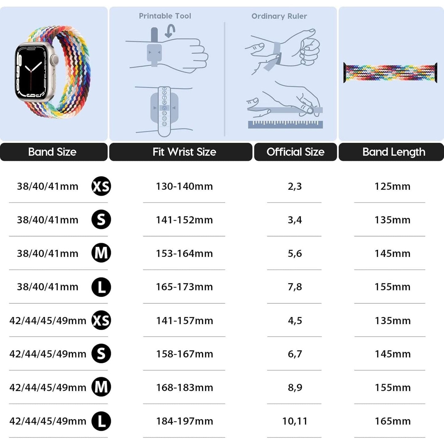 Bandelle Lace Braided Solo Loop - Stretchy Nylon Sport Band