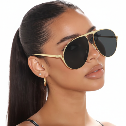 Blake Luxe Vintage Aviators - Gold / Grey