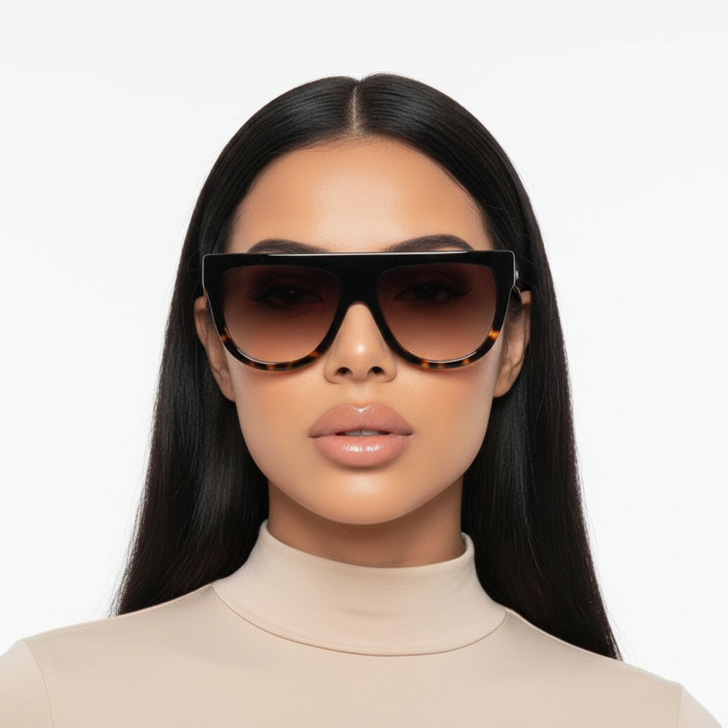 Cleo Luxe Oversized Sunglasses - Black