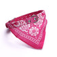 Adjustable Dog Bandana Leather Printed Soft Scarf Collar Neckerchief For Puppy Pet - Size M - Black