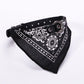 Adjustable Dog Bandana Leather Printed Soft Scarf Collar Neckerchief For Puppy Pet - Size M - Green