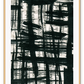Typography abstract print with black brushstrokes and cream background dark moody 