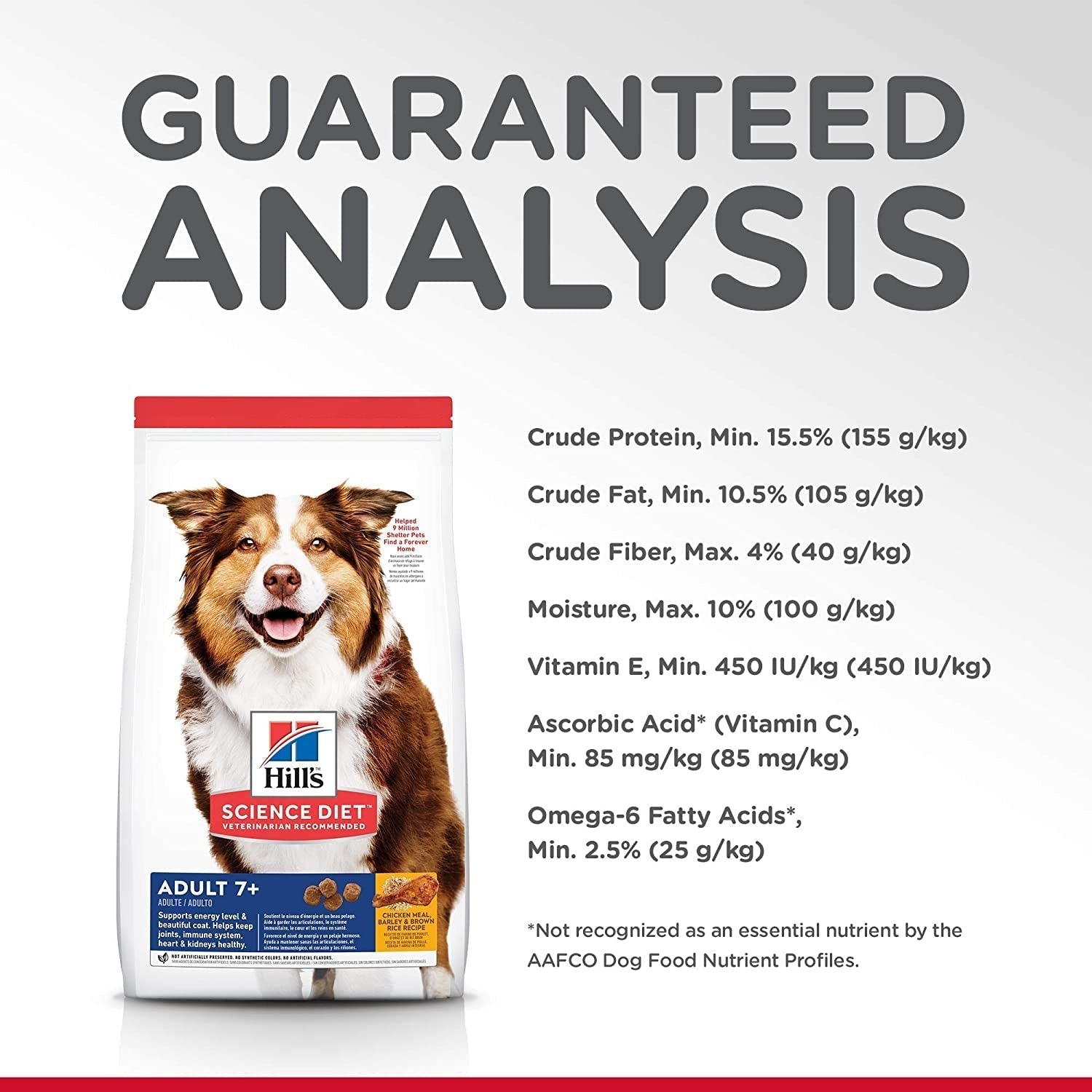 Adult 7+ Chicken Meal, Barley & Brown Rice Recipe Senior Dry Dog Food 12Kg Bag - Paws and Pats
