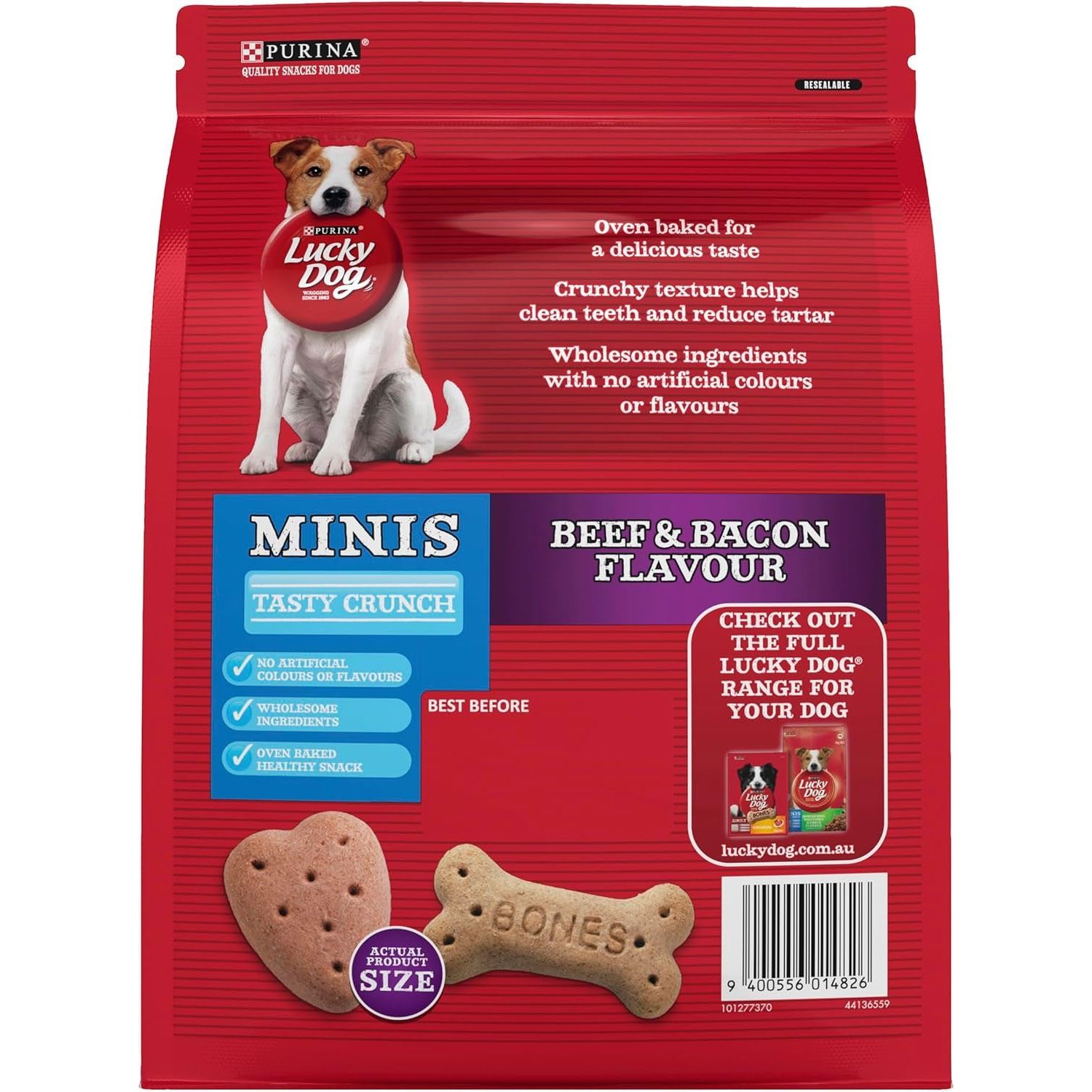 Adult Dog Dog Treats Mini Beef and Bacon 800G - Paws and Pats