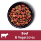 Adult Dry Dog Food Gourmet Beef & Vegetables 1.5Kg Bag, 4 Pack