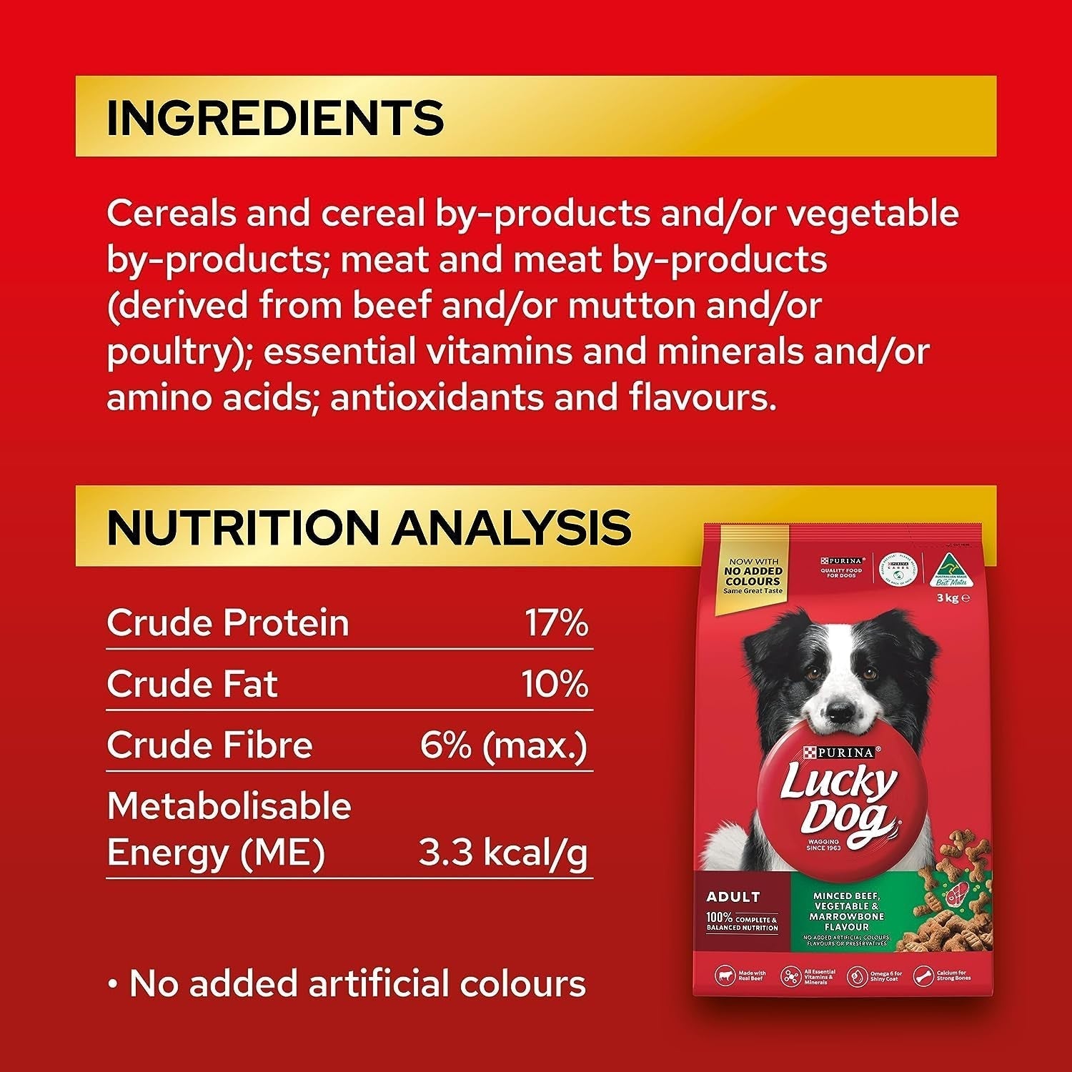 Adult Dry Dog Food Minced Beef Vegetable and Marrowbone 8Kg - Paws and Pats