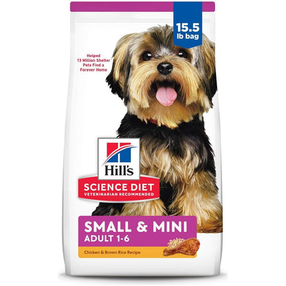 Adult Small Paws, Chicken Meal, Barley & Brown Rice Recipe, Dry Dog Food for Small & Toy Breed Dogs, 7.03Kg Bag