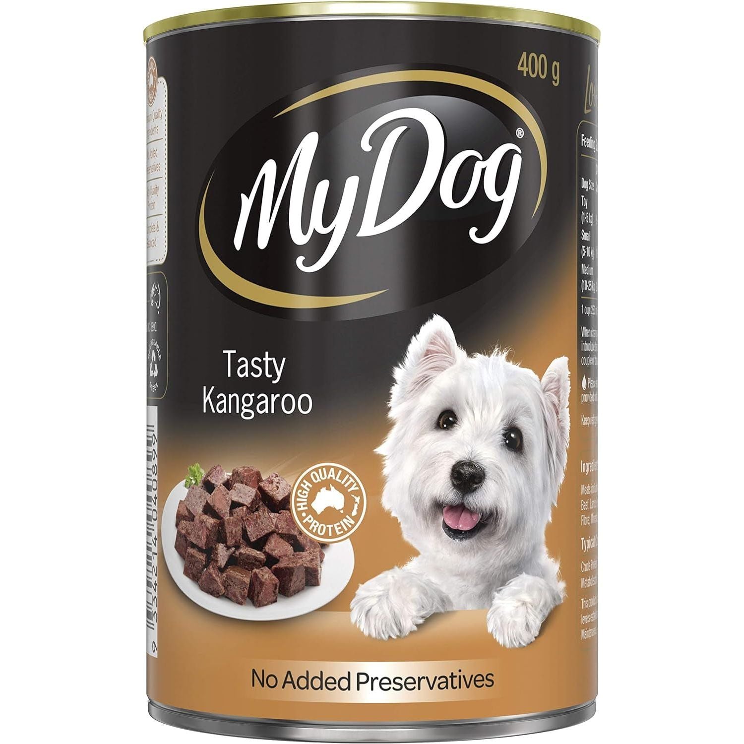 Adult Wet Dog Food Tasty Kangaroo 400G Can, 24 Pack - Paws and Pats