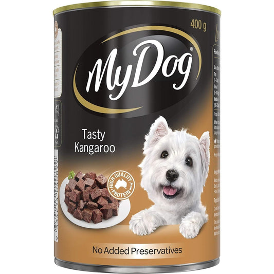 Adult Wet Dog Food Tasty Kangaroo 400G Can, 24 Pack - Paws and Pats