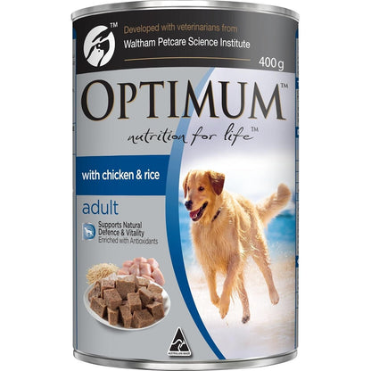 Adult Wet Dog Food with Chicken and Rice 400G Can, 24 Pack