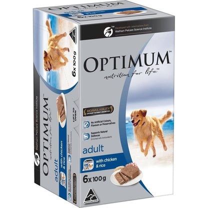 Adult Wet Dog Food with Chicken and Rice Trays 100 G (Pack of 6)