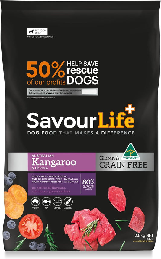 CART52 Australian Grain Free Kangaroo for Adult Dog, 2.5 Kilograms