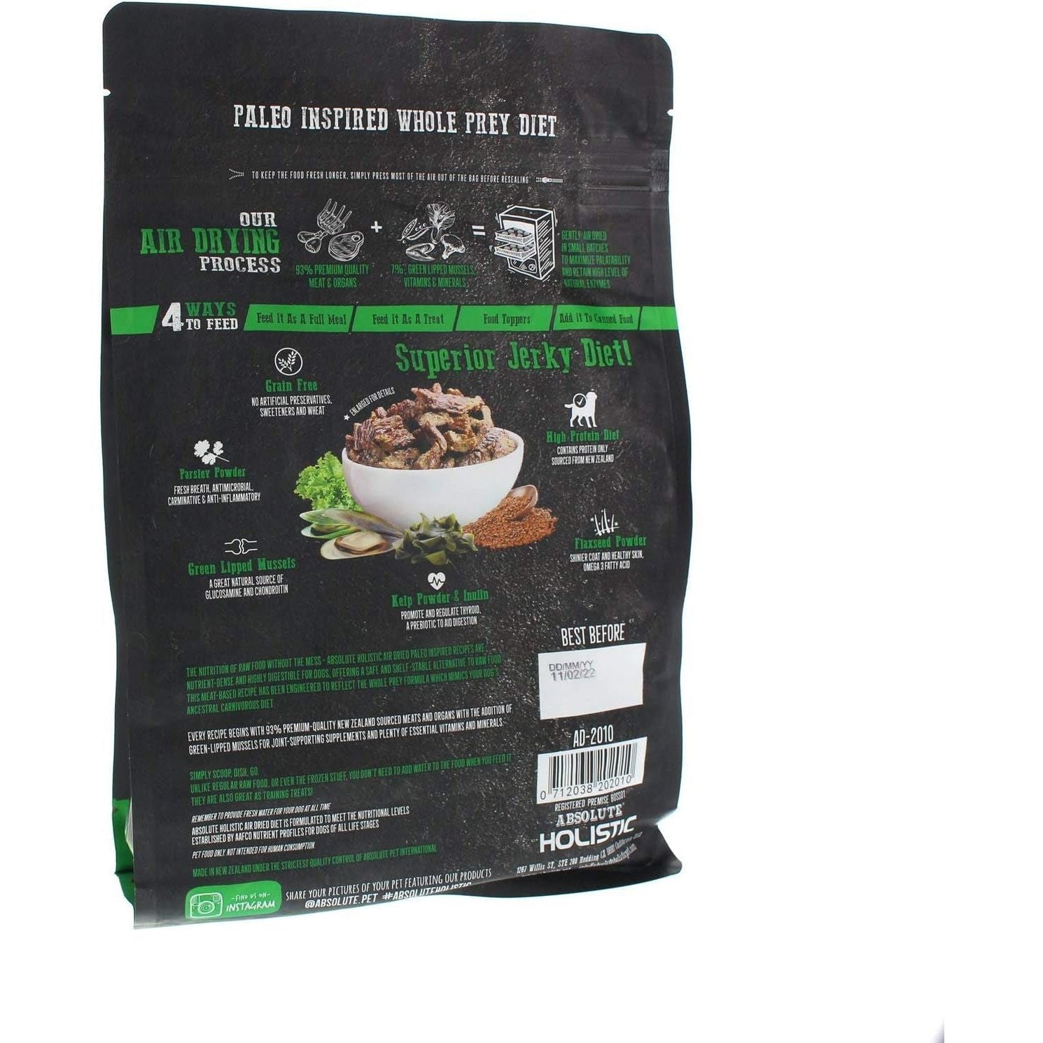 Air Dried Dog Food, Chicken and Hoki 1 Kg - Paws and Pats