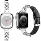 Leather Band Fits Apple Watch Bands Woman 42Mm(Series 10) 41Mm 40Mm 38Mm, Slim Stainless Steel Iwatch Bands for Apple Watch Strap, for Apple Watch Series 10 Band Se 9 8 7 6 5 4 3 2 1-Rose Gold