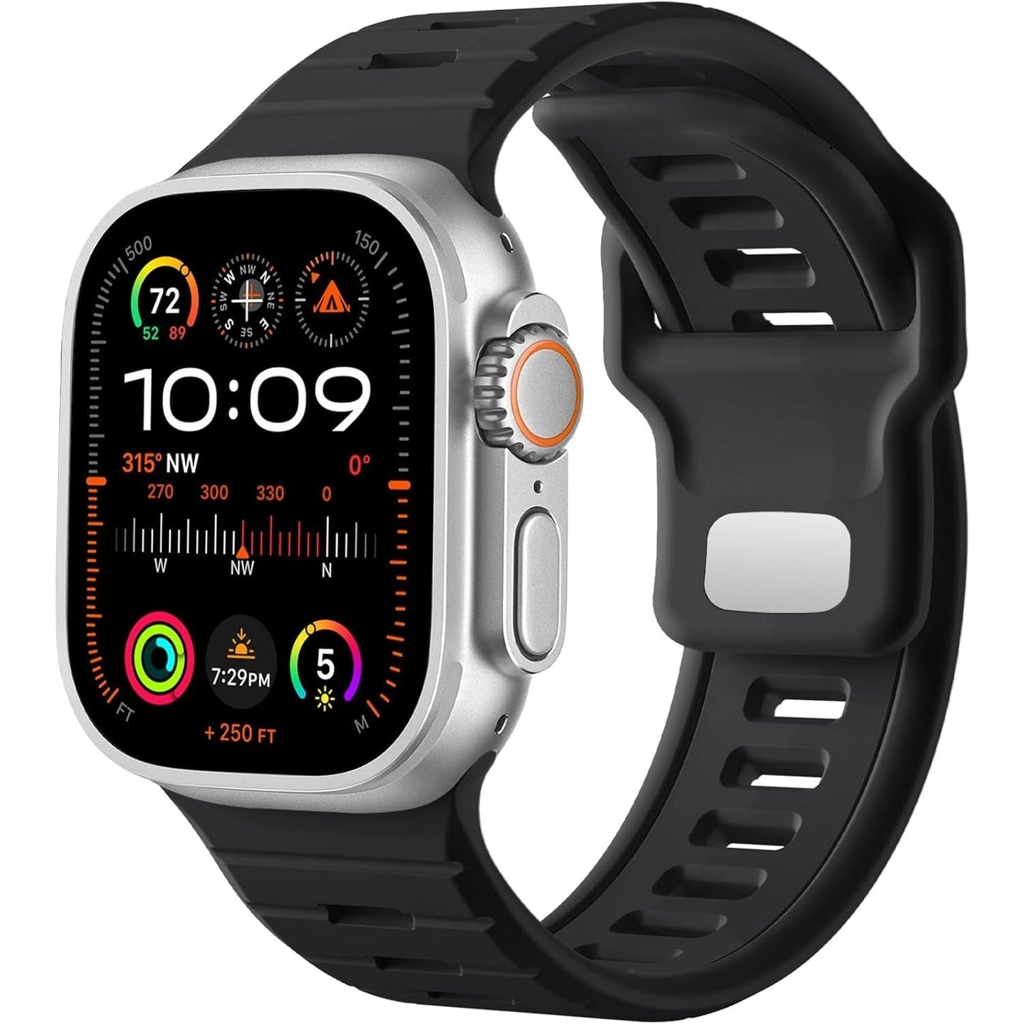 Sport Bands Compatible with Apple Watch Ultra 2/Ultra Band, Soft Silicone Sport Waterproof Replacement Strap for Iwatch Series 10 9 8 7 6 5 4 3 2 1 SE 49Mm 46Mm 45Mm 44Mm 42Mm, Multi Colors