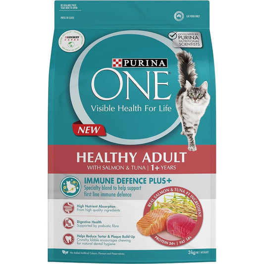 Adult Dry Cat Food Immune Defence Plus+ Salmon & Tuna 3Kg