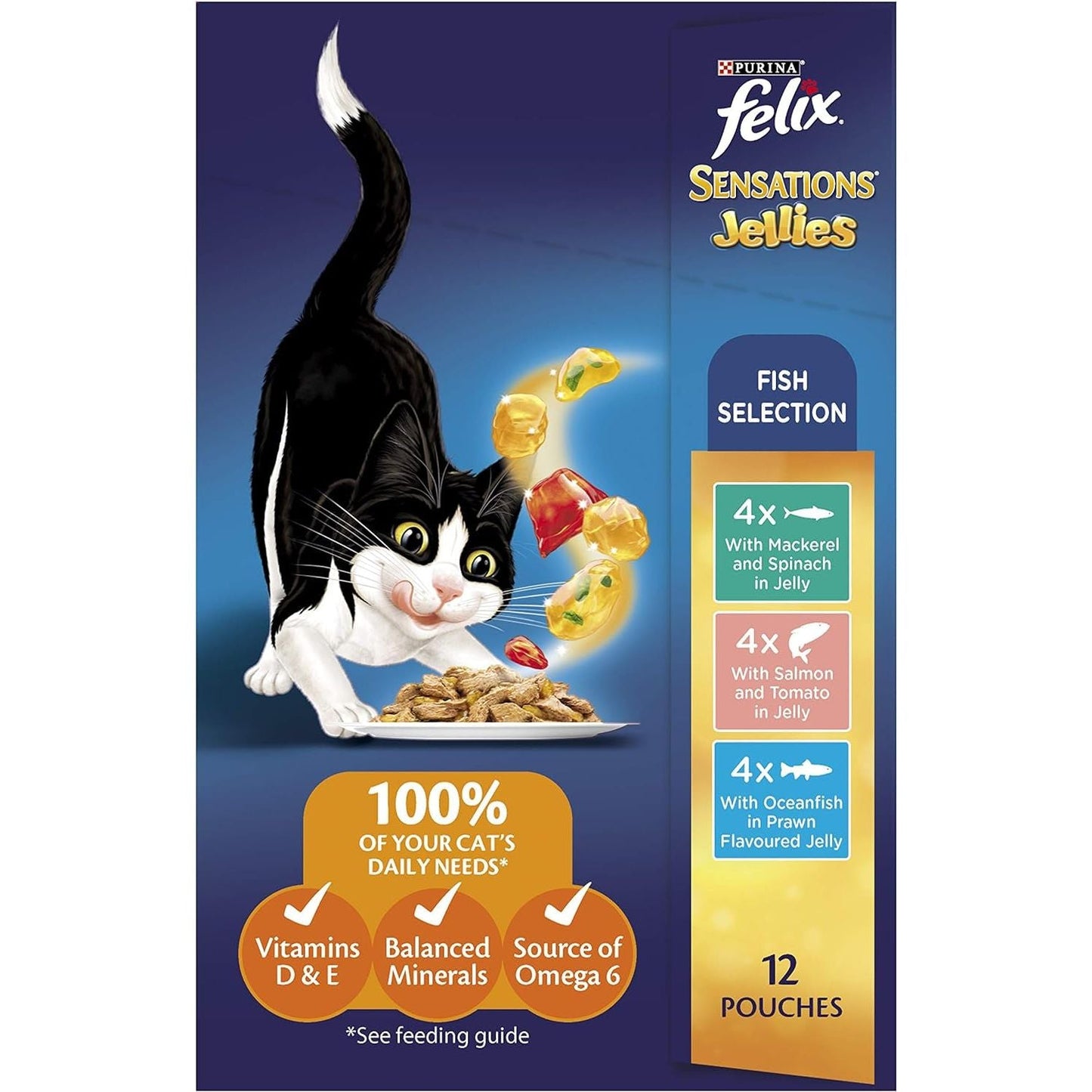 Sensations Wet Cat Food Fish Selection Jellies 60X85G