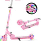 V1 Scooters for Kids, 2 Wheel Folding Kick Scooter for Girls Boys, 3 Adjustable Height, Light up Wheels, Lightweight Scooter with Sturdy Frame, Kickstand for Children 3 to 12 Years Old