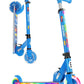 V2 Scooters for Kids with Light-Up Wheels & Stem & Deck, 2 Wheel Folding Scooter for Girls Boys Ages 3-12, 3 Adjustable Height, Non-Slip Pattern Deck, Kick Scooter for Children