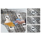 Black And White Pet Feeding Mat 45x60cm - Anti-Slip, Durable Diatom Mud Mat for Dogs and Cats, Easy to Clean