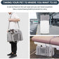 Black Portable Pet Travel Carrier Bag - Foldable, Durable, and Comfortable for Small Dogs & Cats 50cmx34cmx34cm