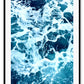 A natural blue ocean wall art with big waves. 