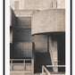 Photography print in black and white concrete neutral architechure with geometric detail
