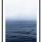 Photography print with ripples in water and ombre blue to white cloud 