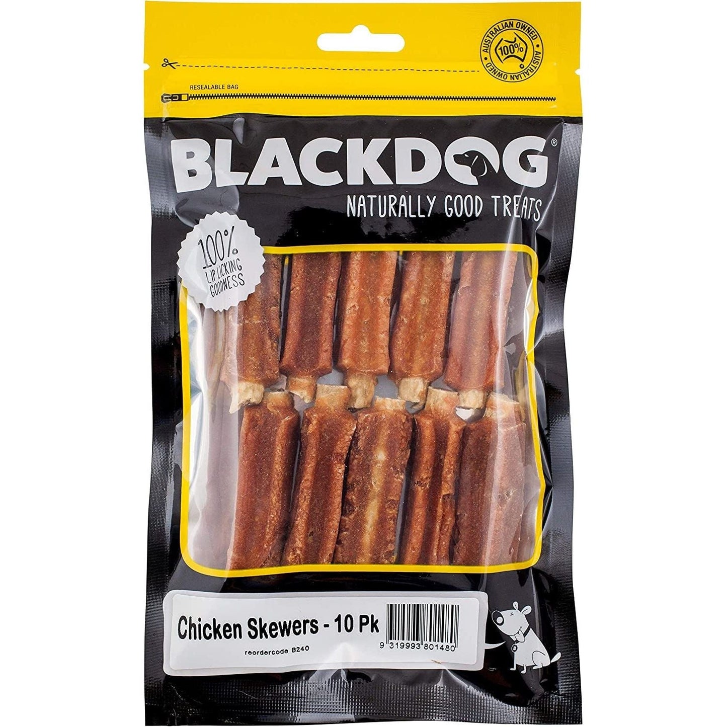 BLACKDOG CHICKEN SKEWERS 10PK (B240)