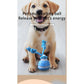Blue 2-pcs Interactive Dog Toy - Self-Moving Ball with Rope, Boredom Buster