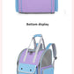 Blue And Purple Portable Pet Carrier Backpack - Spacious, Breathable, and Travel-Friendly for Cats and Small Dogs