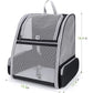 Blue Foldable Pet Carrier Backpack - Breathable Mesh Travel Bag for Cats & Small Dogs