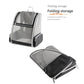 Blue Foldable Pet Carrier Backpack - Breathable Mesh Travel Bag for Cats & Small Dogs