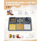 Blue Multi-Functional Pet Slow Feeder Lick Mat - Durable Food-Grade Silicone Anti-Bite Bowl for Dogs