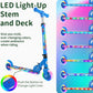V2 Scooters for Kids with Light-Up Wheels & Stem & Deck, 2 Wheel Folding Scooter for Girls Boys Ages 3-12, 3 Adjustable Height, Non-Slip Pattern Deck, Kick Scooter for Children