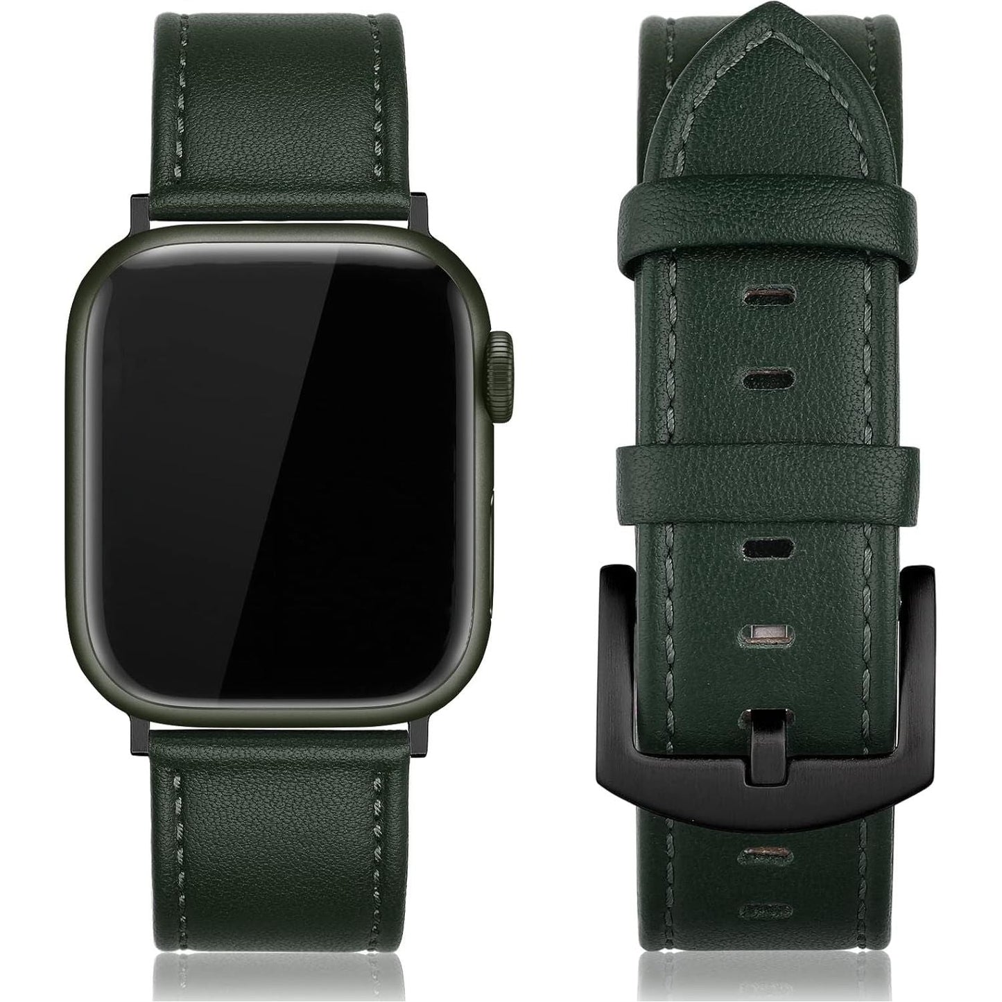 Leather Bands Compatible with Apple Watch 42Mm 44Mm 45Mm Band Men Women,Vintage Genuine Leather Wristband Replacement Band Compatible for Apple Iwatch Series 8 7 6 5 4 3 2 1 SE Sports Edition