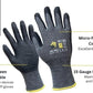 N-180 12 Pairs Micro-Foam Nitrile Coated Work Gloves, Ideal for General Purpose, Automotive, Construction, Home Improvement (Touchscreen Compatible)