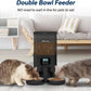 Automatic Pet Feeder,  Timed Cat Food Dispenser 6L Double Dog Feeder with 2 Stainless Steel Bowls