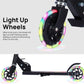 Kids Folding Kick Scooter, 2 Wheel Folding Kick Scooter for Girls Boys, 3 Adjustable Height, Light up Wheels, Scooter with Sturdy Frame, Christmas Birthday Girls Boys, Easy Folding Kids Scooter