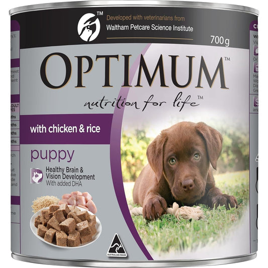 Chicken and Rice Wet Puppy Food, 12 Cans, Medium
