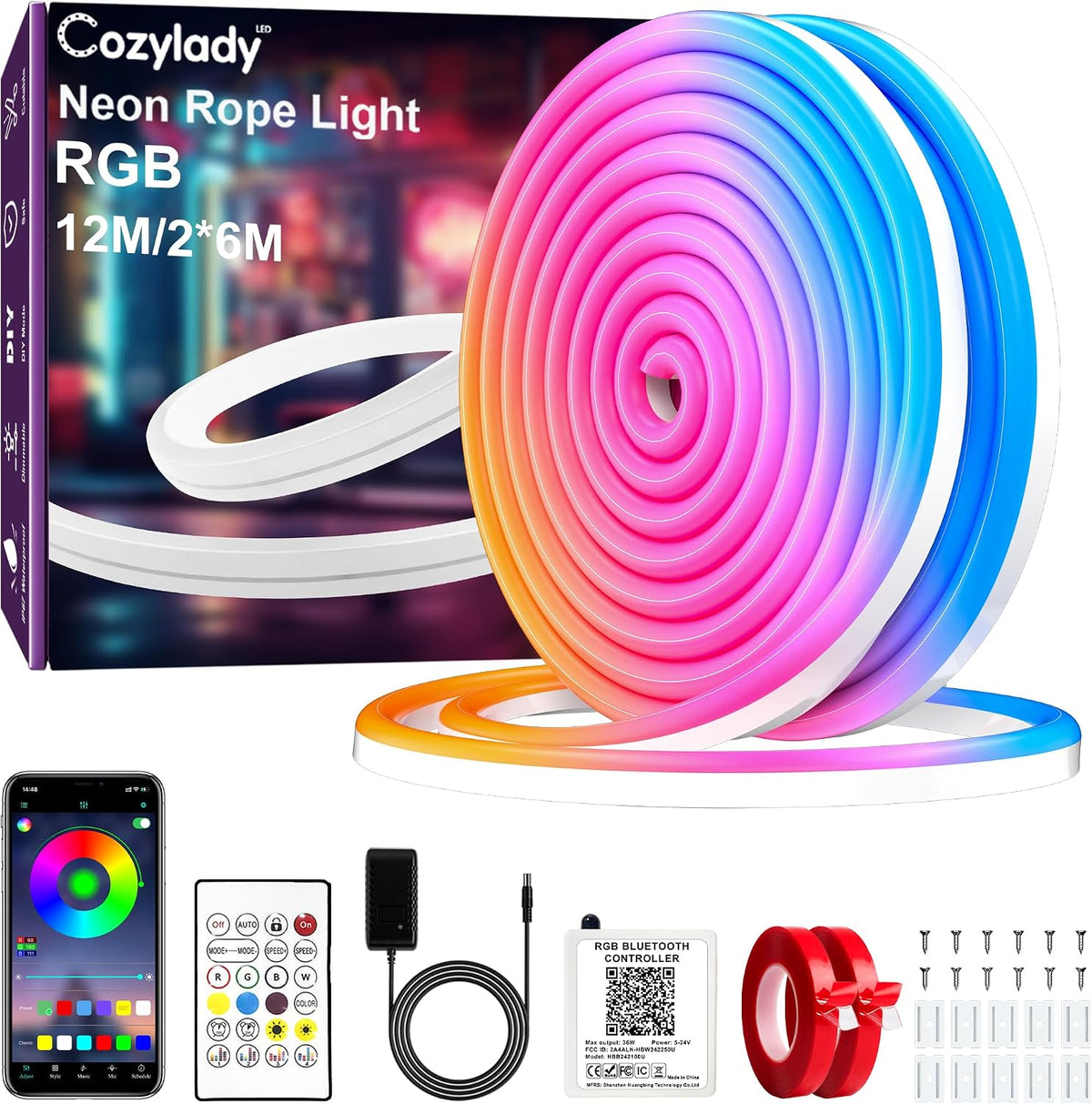 Neon Rope Lights 12m