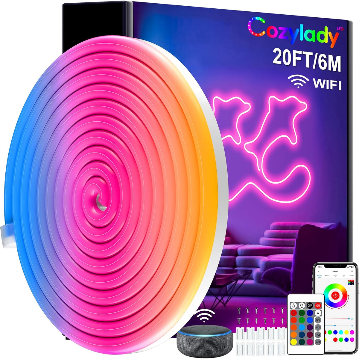 Smart Neon Rope Lights 6m