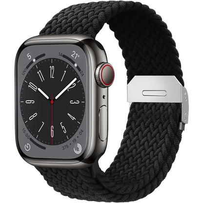 Compatible with Apple Watch Strap Band 49Mm 46Mm 45Mm 44Mm 42Mm Braided Band Replacement Bands Adjustable Stretchable Elastics Sport Wristband for Iwatch Ultra2 Ultra Series10/9/8/7/6/Se/5/4/3/2/1