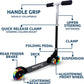 Foldable Kick Scooter for Kids - LED Lights Aluminum Frame & Handlebars Sport Scooter for Toddler Adults Teens Boys & Girls, Detachable and Portable Black Kids' Scooter with Adjustable Height